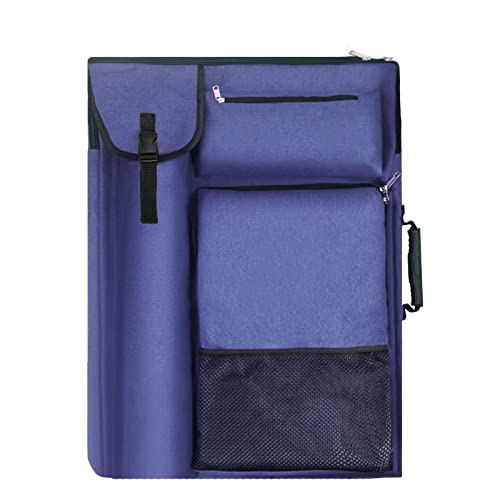 TreochtFUN Art Bags for Supplies Portfolio Case 19 X 25.5 in Artist Folder - color: Navy Blue