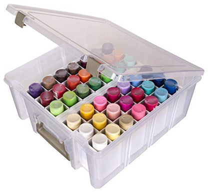 ArtBin 6828AG Paint Storage Tray, Art & Craft Supply Storage, Super Satchel System Accessory, Wall Mountable 21 Compartment Paint Organizer, White - size: Pack of 1