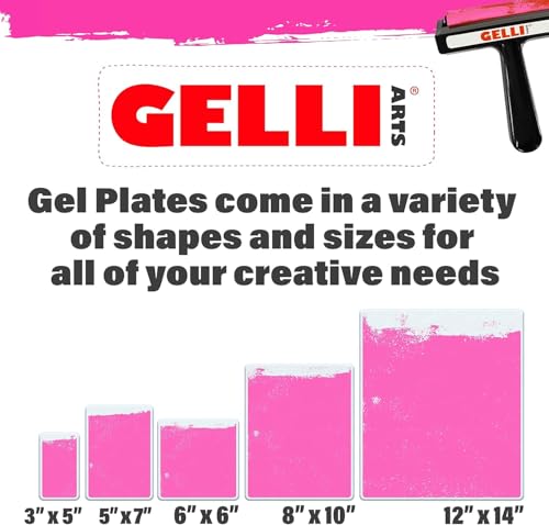 Gelli Arts 4" x 6" Gel Printing Plate – Reusable Gel Printing Plate, Printmaking Supplies, Monoprinting at Home, Arts and Crafts – Easy Cleaning & Storage – Made in the USA - size: 4" x 6"