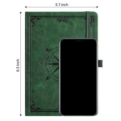 AHGXG Blank Journal Notebook, 192 Pages, A5 Medium Size (5.7'' x 8.3'') - color: Dark Green, style: Unlined