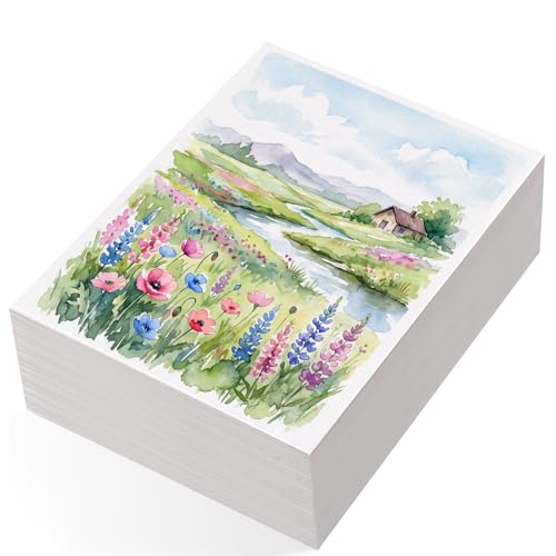 240 Sheets Watercolor Paper Bulk, 7 x 10 in, 110 Lb Cold Press White | 230 Gsm, Good Absorbency, Resists Pilling and Warping, for Watercolor, Cards, Kids, Students, and Beginners - size: 7x10 Inch