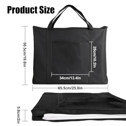 Ostlttyn Art Portfolio Case, Waterproof 18x24 Inch Large Art Portfolio Bag with Shoulder Strap for Artwork, Poster, Sketching, and Drawing, Black - size: 18 x 24 inches