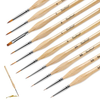 Small Paint Brush Set, 10 pcs Thin Paint Brushes for Fine Detailing