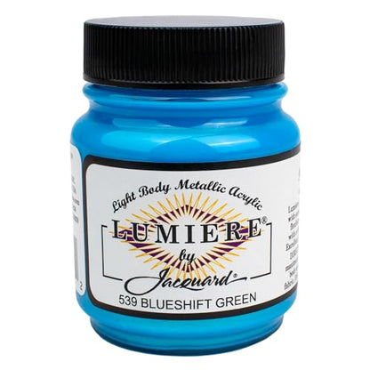 Jacquard Lumiere Acrylic - Blueshift Green, 2.25 oz Jar - color: Blue Shift Green, size: 2.25 Fl Oz (Pack of 1)