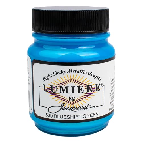 Jacquard Lumiere Acrylic - Blueshift Green, 2.25 oz Jar - color: Blue Shift Green, size: 2.25 Fl Oz (Pack of 1)