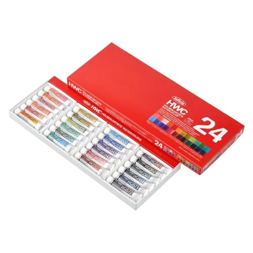 Holbein Artists' Watercolors - Set of 24, Granulating, Assorted 5 ml