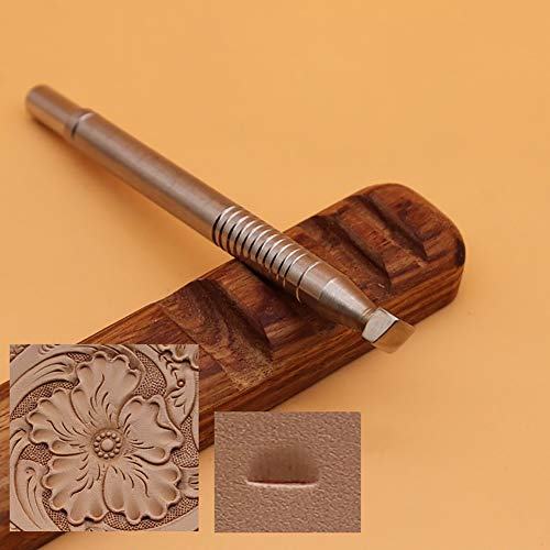 Leather Stamping Tool 304 Stainless Steel Professional Stamp Tools Leather Edge Punch Carving DIY LeatherCrafts (Full Set, 4pcs (XS+S+M+L)) - size: Full Set, 4pcs (XS+S+M+L)