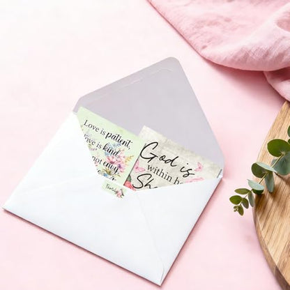 EUOYUFO 114Pcs Floral Prayer Board Kit Christian Gift for Mother's Day Gift Pray for Envelope Set Bible Verse Quotes Prayer Board Supplies DIY Wall Art for Living Room Office(Not Including Board)