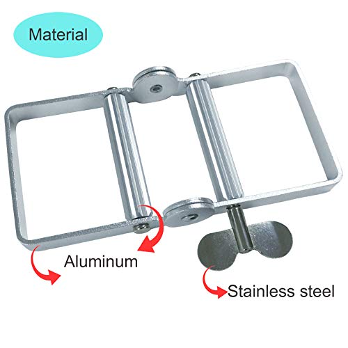 Toothpaste Squeezer, Metal Toothpaste Tube Squeezer Paint Tube Wringer for Artist, Hair Salon, Painter… - color: Silver