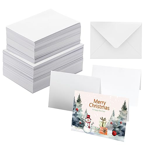 ANSSDO 50 Packs Blank Watercolor Cards with Envelopes Set 4x6 Inch - size: 4" x 6"