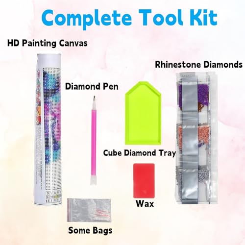 5D Diamond Painting Kits for Adults,The Rural Scenery Diamond Art Kits - color: KM904-1