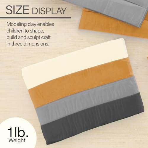BAZIC Products Natural Color Modeling Clay, 4 Colors, 1 lb, 24-Case - color: Natrual, size: 1-Pack Pack of 24