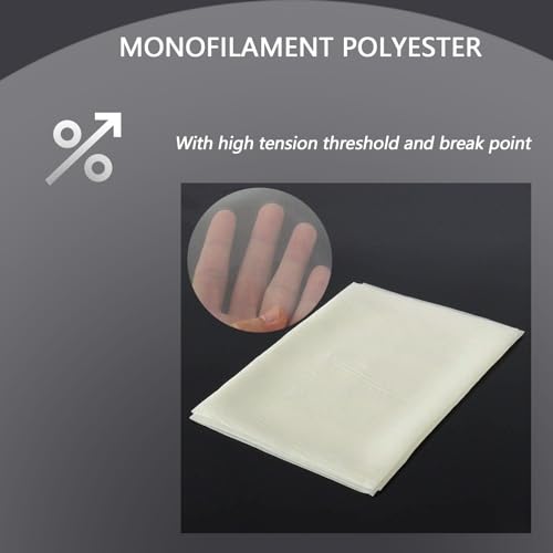 INTBUYING 3 Yards 160 Mesh 50"(1.27m) Width Silk Screen Printing 3 Yards 160 mesh(64T)