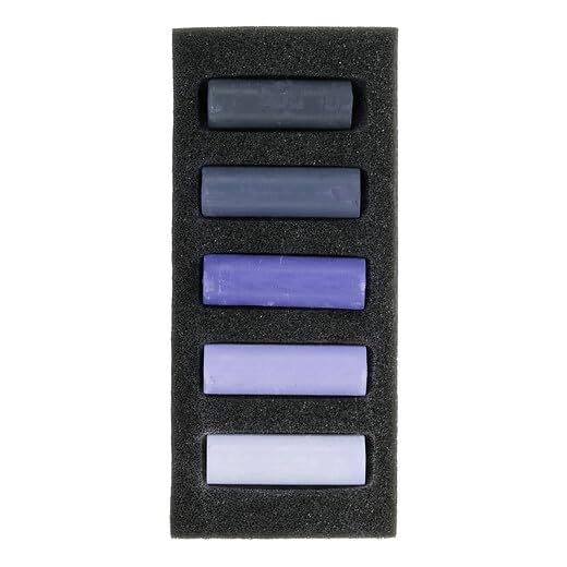 Rembrandt Soft Pastel Set, Deep Violets, 5 Count