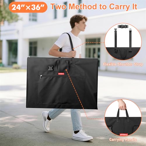 GOTIDEAL Large Art Portfolio Bag, 24x36 Inches - size: 24"x36"