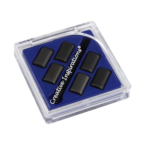 Creative Inspirations Professional Watercolor Paint Set 2 Pack - Compact Graphite Half Pan Travel Sets of 6 with Mini Brush - color: Graphite, size: 6 Count (Pack of 2)