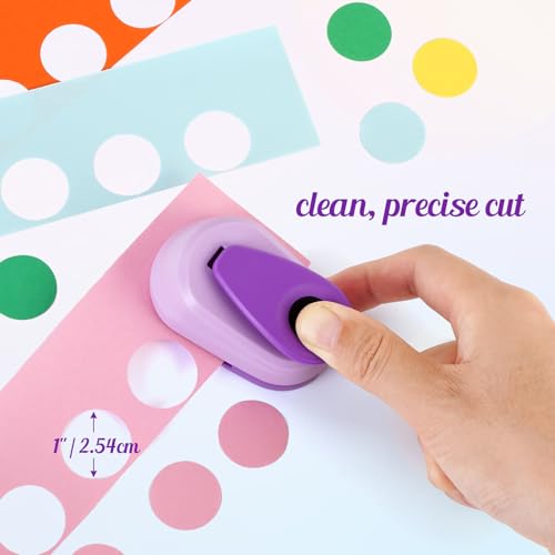 Circle Punch 1 Inch, Portable Large Hole Punch, 1 Inch Hole Punch, Effortless Circle Punches for Paper Crafts, Cardstock, Scrapbook, Festival Cards, DIY Arts