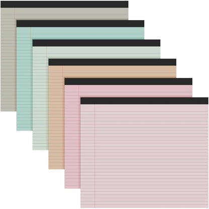 Lincia 6 Pcs Legal Pads Landscape Notebook, Boho Color - color: Boho Color