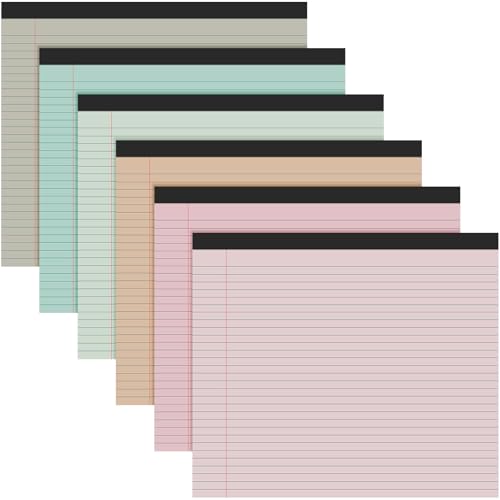 Lincia 6 Pcs Legal Pads Landscape Notebook, Boho Color - color: Boho Color