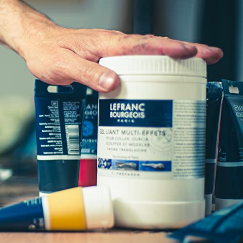 Lefranc & Bourgeois Gesso, White, Universalgrundierung Acrylic Painting, Ready to Use – Matte Opaque Opaque for Canvas, Paper, Stone, Wood, Plaster, 500ml pot - size: 16.9 Fl Oz (Pack of 1), style: Gesso – universal primer.