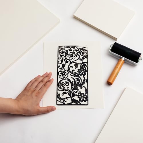 Marspark 100 Pcs Printmaking Paper, Printmaking Supplies, Artist Paper for Adults and Students Block Printing, Screen Gel Printing, White (5"x7") - size: 5"x7"