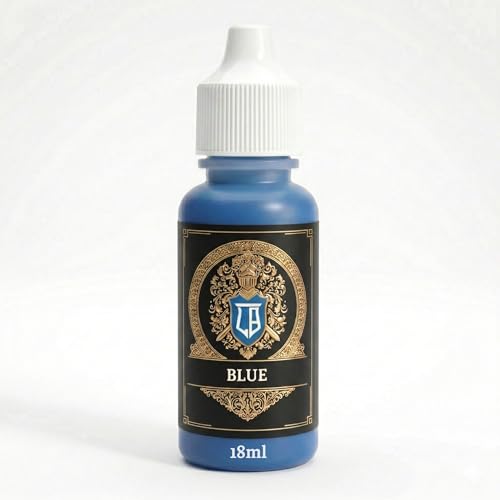 Ludus Bellum Miniature Paint Blue Color 18ml Dropper Bottle, Professional Acrylic Paint for Miniatures & Models, Provides Quality Acrylic Tones and Shades for Warhammer 40K D&D Figures - color: Blue