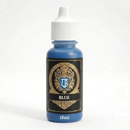 Ludus Bellum Miniature Paint Blue Color 18ml Dropper Bottle, Professional Acrylic Paint for Miniatures & Models, Provides Quality Acrylic Tones and Shades for Warhammer 40K D&D Figures - color: Blue