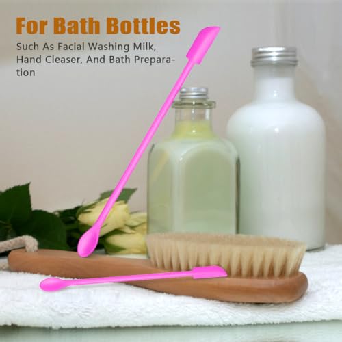 Silicone Spatula Set 6Pcs, Mini Jar Scraper for Makeup & Food | Mini spatulas reach every last drop in jars and bottles, reducing waste for food, cosmetics and personal care products. - color: Pink