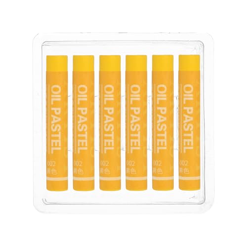 PATIKIL Yellow Oil Pastels, 6Pcs Soft Oil Crayons Creamy Pastels Stick Art Supplies for Art Painting Drawing Blending Graffiti for Drawing Beginners Artists - color: Yellow
