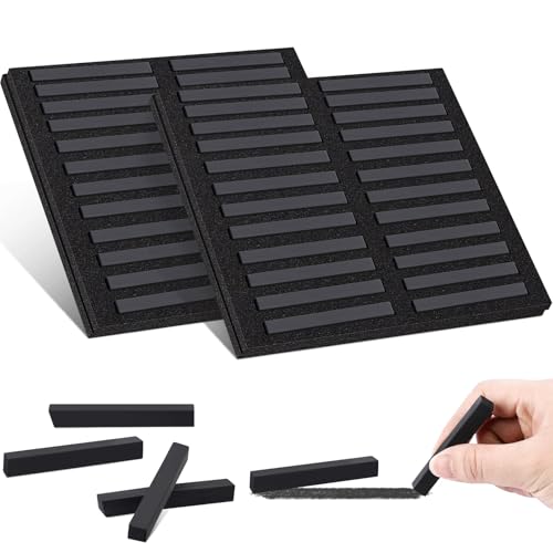 Watersay 48 Pcs Soft Chalk Pastels Set Soft Pastel for Artists Square Sketch Chalk Non-toxic Artist Pastel Sticks for Professional Artists Students and Art Lovers(Black,60×8×8mm) - color: Black, size: 60×8×8mm