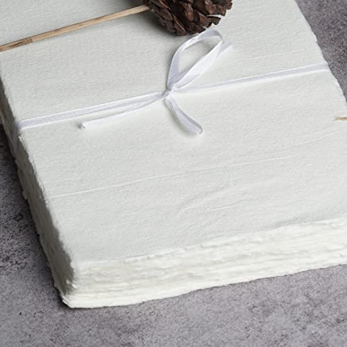 LEATHER VILLAGE Handmade Rough Textured Watercolor Paper 6x8 Inches, White - color: Texture White, size: 8"X6"
