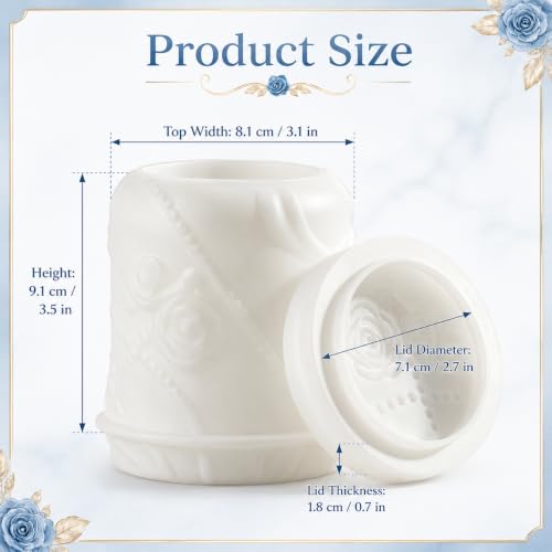 3D Rose Jar Resin Mold with Lid, Floral Silicone Mold for Epoxy Casting | Pearl, Ribbon and Rose Details Create a Decorative Jar for Jewelry, Wrapped Candy, Keepsakes, Candle Vessels and Gifts