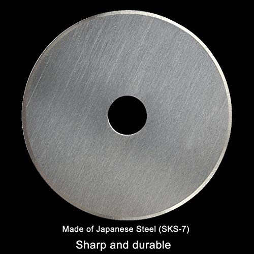Rotary Cutter Blades 45mm 10 Pack by KISSWILL, Fits Fiskars, Olfa, Martelli, Dremel, Truecut, DAFA Rotary Cutter Replacement for Quilting Scrapbooking Sewing Arts &Crafts, Sharp and Durable - color: 45MM Round hole Blades