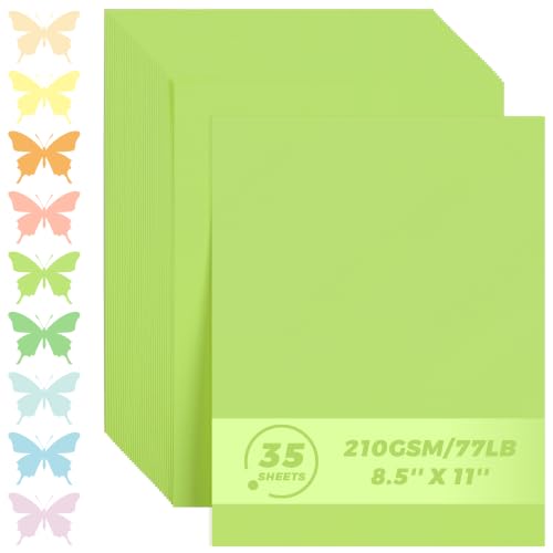 35 Sheets Grass Green Cardstock - 8.5'' x 11'' 77lb/210gsm - color: Grass Green
