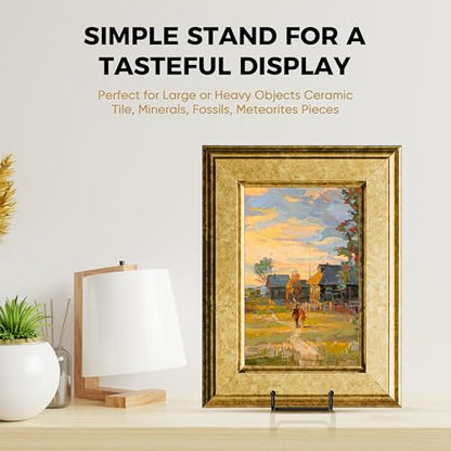 TR-LIFE 14 Inch Heavy Duty Plate Stand (2 Pack) - Metal Display Easel for Large Plates, Platters, Picture Frames, Signs, and Posters - size: 14 Inch