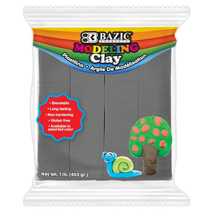 BAZIC Products Gray Modeling Clay, 1 lb - color: Gray, size: 1-Pack