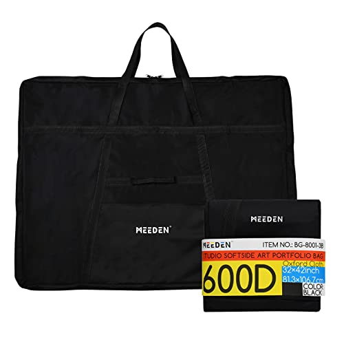 MEEDEN Art Portfolio Bag: 32 x 42 Inch Black Canvas Portfolio Case - size: 32" X 42"