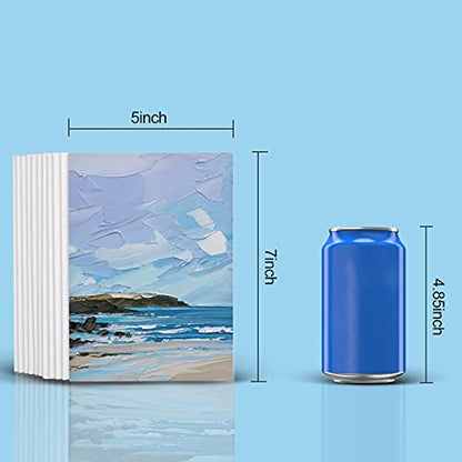 74 Pack Canvas Boards for Painting,Including 32 Pack Canvas 11 x 14 Inch, 42 Pack 5x7 Inch Small Canvases for Painting Using Acrylic Paint or Oil （Pre-Primed）