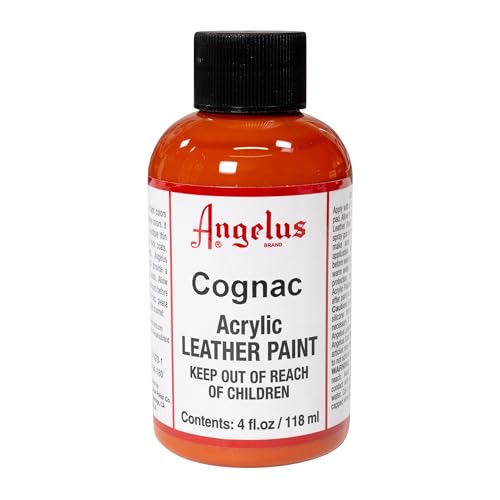 Angelus Acrylic Leather Paint, 4 Fl Oz (Pack of 1), Cognac - color: Cognac, size: 4 Fl Oz (Pack of 1)