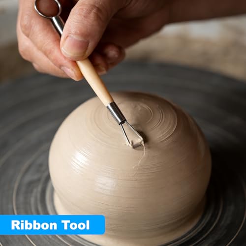 Acantha 35 PCS Pottery Tools Kit, Professional Ceramic Sculpting, Carving, and Air Dry Clay Kit for All Ages - Includes Trimming, Dotting, Embossing, Scoring, Fondant, Painting and Polymer Clay Tools