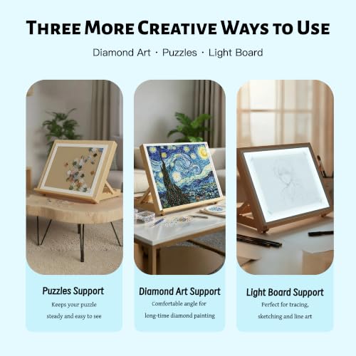 12.5"x16.5" Foldable Beechwood Tabletop Painting Easel | Portable Drafting Table & Art Stand, 5-Position Desk Easel With Smooth Art Board For Studio Sketching, Art Supplies