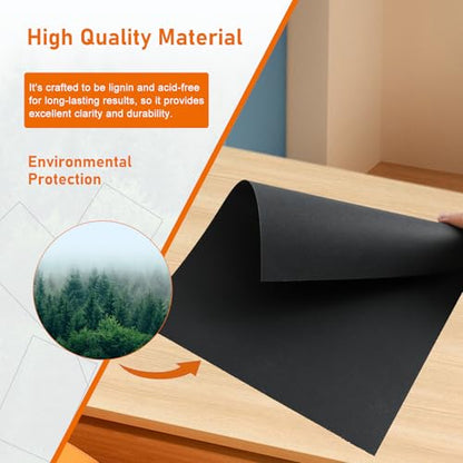 Guakicae 24 Sheets White Cardstock 8.5 x 11 Craft Paper, 300gsm/110lb | Heavyweight Paper Card Stock for Cards Making, Wedding Invitations, Greeting Cards, Halloween - color: Black, size: 8.5x11-24pcs