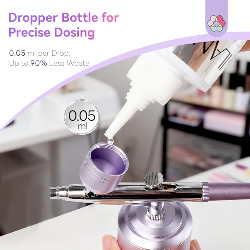SAVILAND Airbrush Cleaner Kit: 10S Instant 240ml Airbrush Cleaning Kit Low Odor Acetone Free with Cleaning Brush & Needle Nozzle Reamer Full Tool Set for Clog Removal Nail Art Airbrush Pro - color: Grey