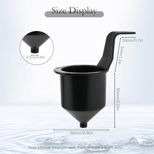 2-Pack Paint Viscosity Cup for Paint Sprayer, Plastic Flow Viscosity Cup Set with Handle, Liquid Consistency Tester for Paint, Coatings, Resin, Oil & DIY Projects