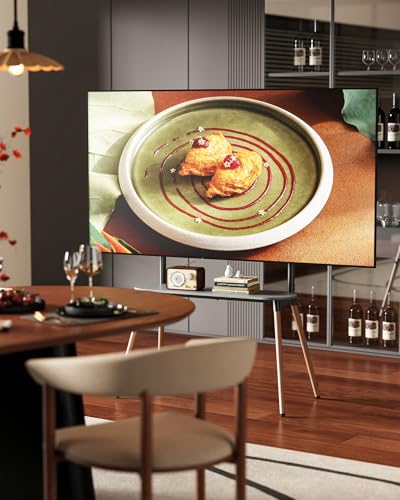 4-Leg Easel TV Stand for 49-86" TVs, 110 lbs, Black - color: Black, size: 49–86 Inch TVs