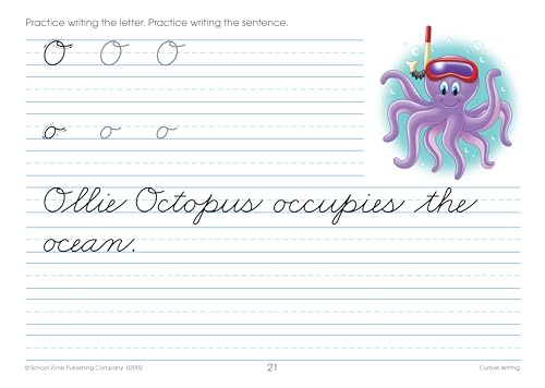 School Zone Cursive Writing Workbook: 32 Pages, 3rd Grade, 4th Grade, Practice Handwriting, Tracing, Letters, Ages 8 to 10 (I Know It! Book Series)