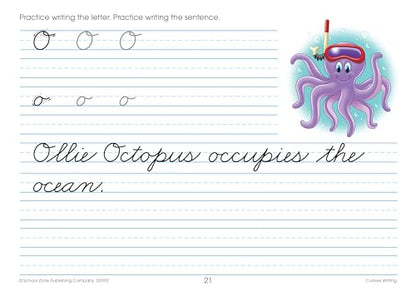 School Zone Cursive Writing Workbook: 32 Pages, 3rd Grade, 4th Grade, Practice Handwriting, Tracing, Letters, Ages 8 to 10 (I Know It! Book Series)