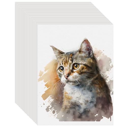 150PCS 8.5x11 Watercolor Paper Bulk, 140lb/300g Cold Press Thick Water Color Paper Pad for Child Adult, White Art Paper for Drawing Painting Markers Gouache, Textured Cotton Paper Sheets - color: White-150pcs, size: 8.5x11