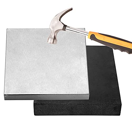 CHENTEC Steel and Rubber Block 2 Pcs Work Bench Blocks 6" x 6" (15CMx15CM) - color: Steel and Rubber Block, size: 6" x 6"(15cmx15cm)