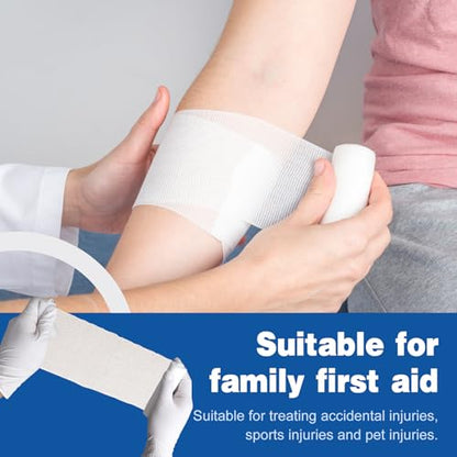 AZEN 20 Pack Gauze Rolls Bandages, 4 in x 4.1 Yards, Premium Medical Supplies & First Aid Supplies, Bandage Wrap Vet Wrap, Mummy Wraps - color: 20p, size: 4IN